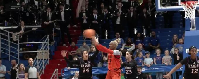 Micah Gray nails it from behind the arc