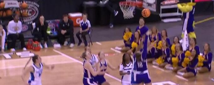 Raegan McCowan sinks the basket for the lead