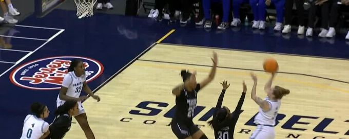 Savannah Brooks finishes through contact