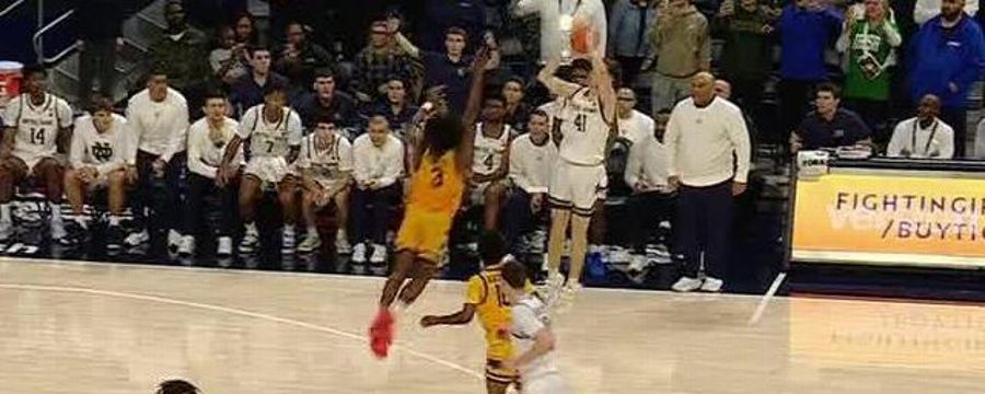 Matt Allocco's go-ahead 3 lifts Notre Dame in quadruple OT