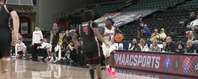 Anquan Hill elevates for jam vs. Fairfield Stags