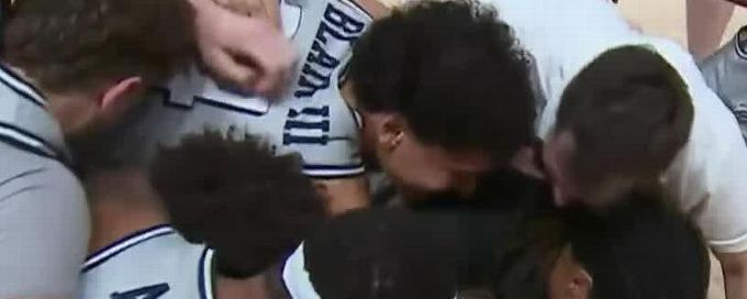 Liberty celebrates after clinching its NCAA tournament berth