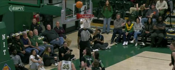 Junjie Wang gets the hoop and the harm