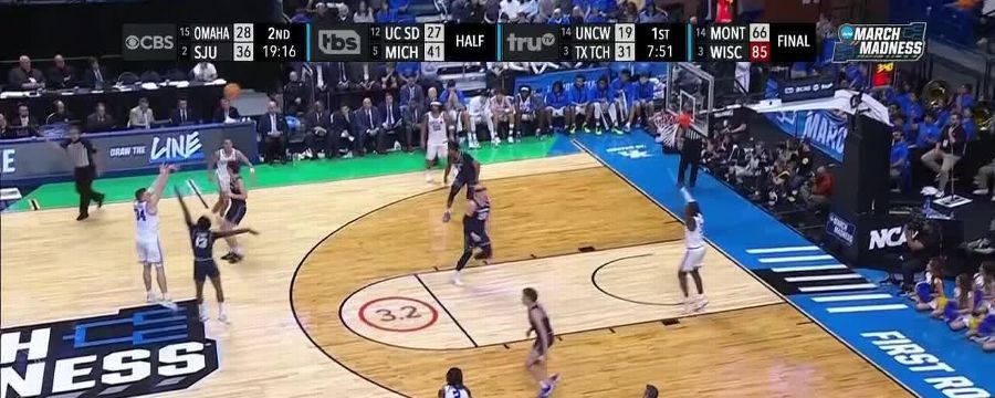 Tyler Bilodeau sinks a deep 3-pointer