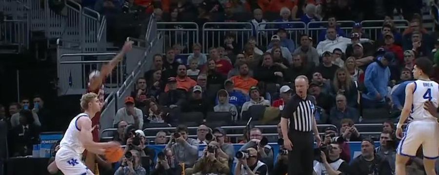 Collin Chandler shot-fakes into 2nd triple off the bench