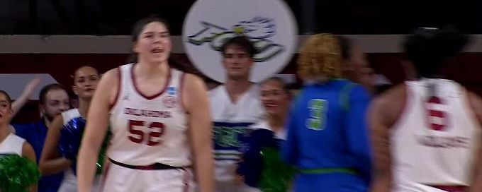 Raegan Beers get the and-1 for Oklahoma
