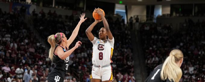 Highlight: 1-seed South Carolina survives scare from 9-seed Indiana