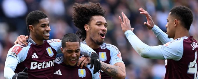 Rashford's brace lifts Aston Villa to the FA Cup semifinals