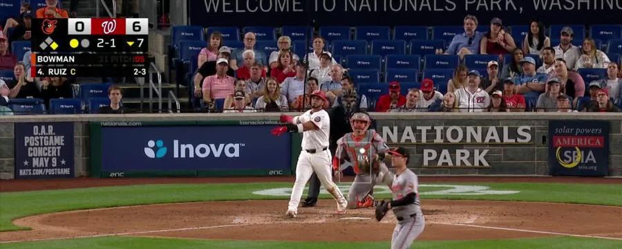 Keibert Ruiz rips a double to make it 7-0 Nats