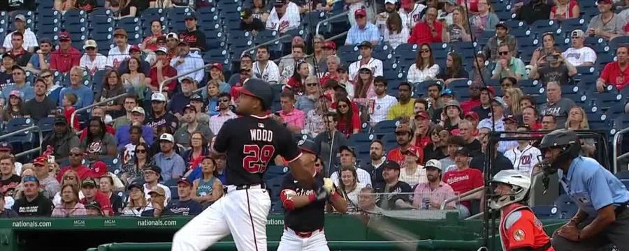 James Wood hits no-doubter for Nationals