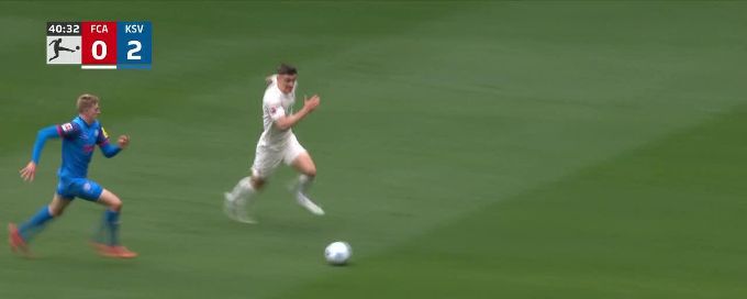 Alexander Bernhardsson finds the back of the net for Holstein Kiel