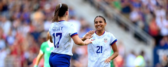 The numbers behind the USWNT's win over Ireland