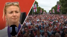 Leah Williamson holds back tears at England parade