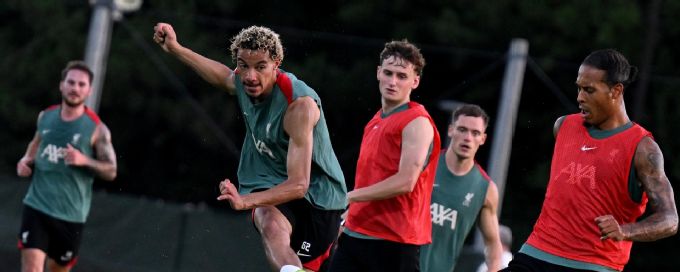 Hugo Ekitike stars in Liverpool training