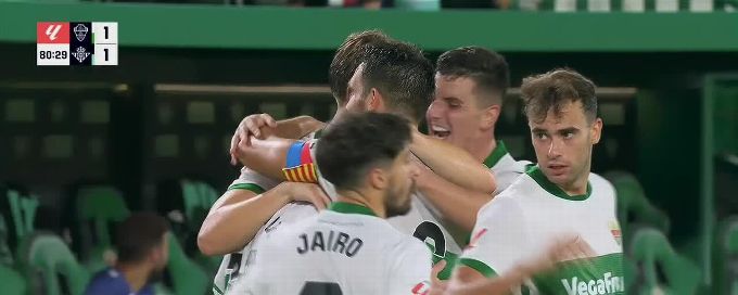 Elche, Real Betis play to 1-1 draw