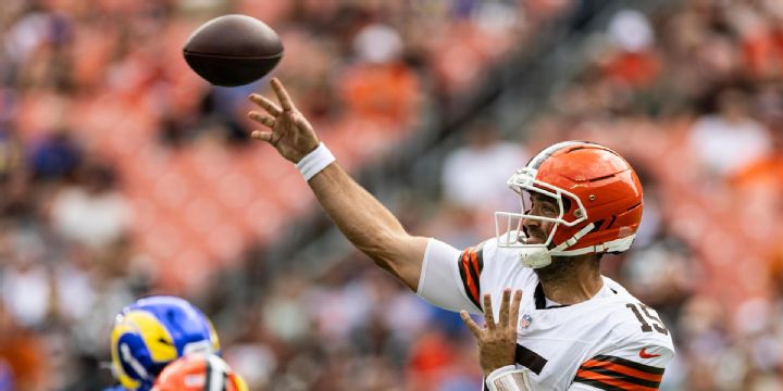 Joe Flacco fires a dart to Harold Fannin for a Browns TD