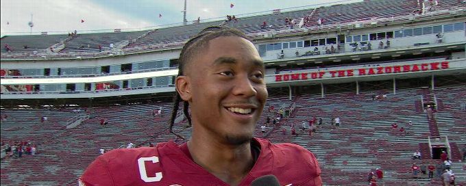 Taylen Green expresses pride in Arkansas' performance vs. Alabama A&M