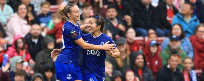 Everton ease past Liverpool in WSL Merseyside derby
