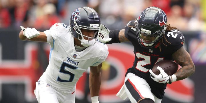 Cam Ward is picked off by Derek Stingley Jr.