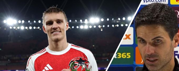 Arteta: Ødegaard 'phenomenal' in Arsenal's UCL win