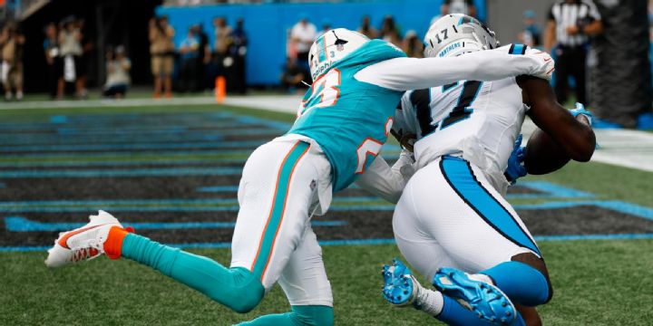 Xavier Legette makes contested grab for Panthers TD