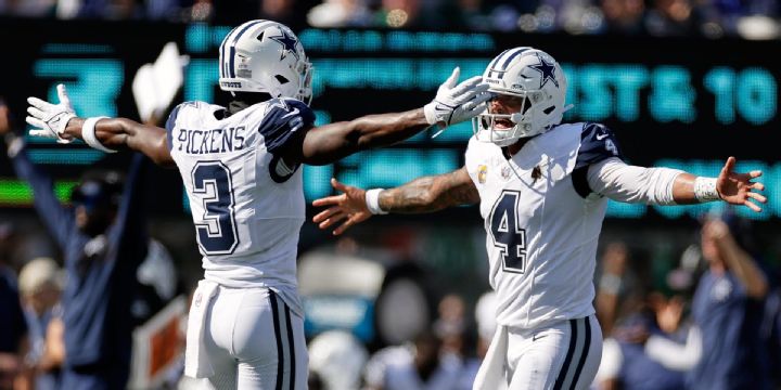 Dak Prescott airs out 43-yard TD pass to George Pickens