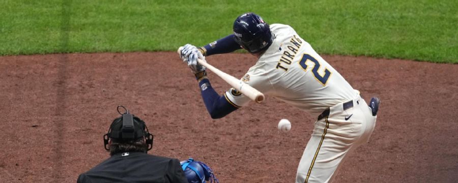 Brice Turang avoids being hit by pitch that would tie the game
