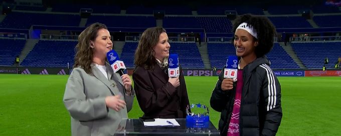 Lily Yohannes reacts to stunning halfway line goal