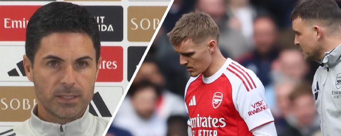 Arteta 'disappointed' over latest Odegaard injury