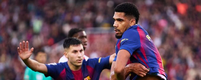 Ronald Araújo nets winning goal for Barcelona in stoppage time