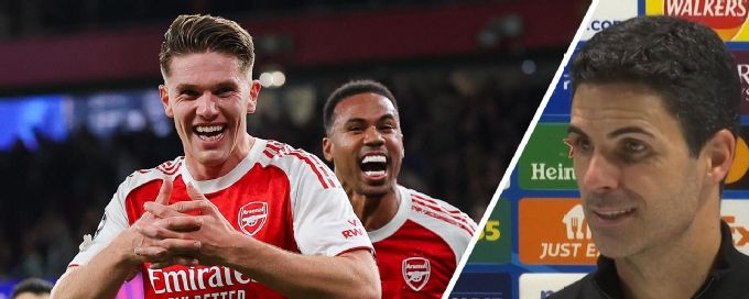 Arteta praises 'phenomenal' Gyökeres in UCL win
