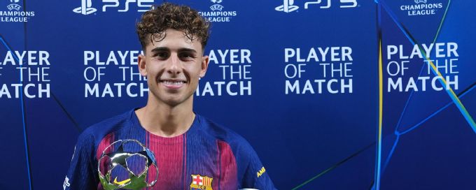 Fermín López makes history with Barcelona hat trick in UCL