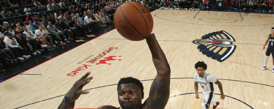 Zion soars for ridiculous putback jam over Wemby