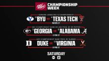 Conference title contenders collide on ESPN and ABC