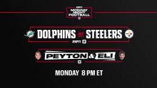 Don't miss Dolphins vs. Steelers on 'Monday Night Football'