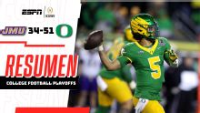 Oregon elimina a James Madison y avanza en el College Football Playoff