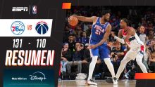 Joel Embiid comandó la victoria de Philadelphia ante Washington