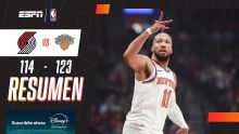 ¡Los Knicks festejaron y cortaron la racha de los Trail Blazers en Portland!