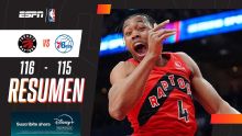 ¡En un partidazo, los Raptors superaron a los Sixers por la mínima!