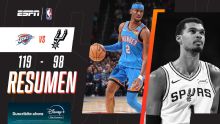 ¡El campeón no perdonó a los Spurs de Wemby: Thunder derrotó a San Antonio!