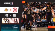 LeBron James y Luka Doncic guiaron a los Lakers a la victoria ante los Hawks