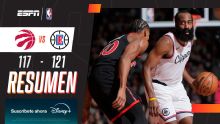 Los Clippers derrotaron de visita a los Raptors con marcador de 121 a 117