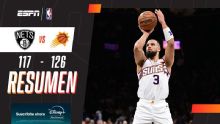 Los Suns vencieron por 126-117 a los Nets y están a un paso del sexto puesto