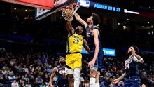Andrew Nembhard, Jarace Walker help short-handed Pacers outlast Thunder 117-114 in Finals rematch