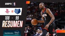 Con Kevin Durant nuevamente como figura, los Rockets vencieron a los Grizzlies por 108-99