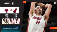 Miami venció 116-113 a Chicago en el 1º de los tres partidos al hilo entre ambos