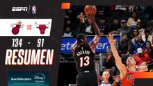 Miami Heat aplastó a los Bulls por 134-91