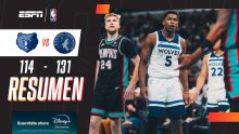 Los Timberwolves lograron su cuarta victoria consecutiva al imponerse 131-114 ante los Grizzlies