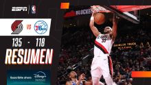 Portland se hizo fuerte de local y se impuso 135-118 sobre Philadelphia