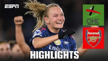 Four-goal Arsenal dominate at Leuven, take comfortable lead into playoff second leg